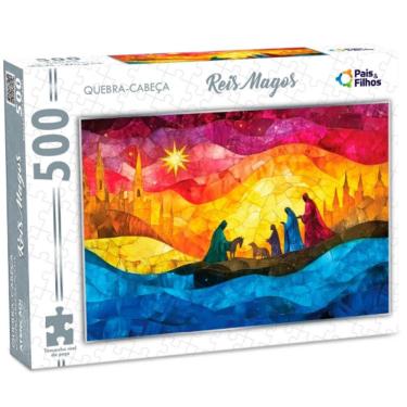 Imagem de Quebra cabeça Reis Magos 500 peças - Puzzle QC Pais e filhos