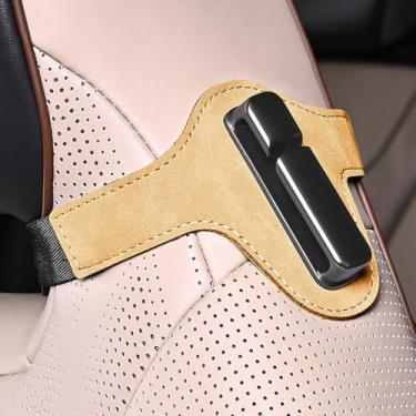 Imagem de Berfi Life Clipe de suporte de cinto de segurança de carro para fácil alcance, rolha de cinto de segurança antivibração, ajustador de guia de prendedor de cinto de segurança para assentos dianteiros