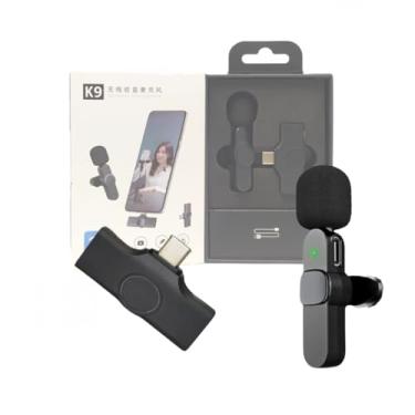 Imagem de Microfone Condensador de Lapela Wireless TIPO C sem Fio 20 metros Profissional Android IOS