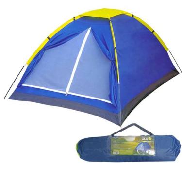 Imagem de Barraca Camping Mor Iglu Life Até 3 Pessoas Acampamento, Azul