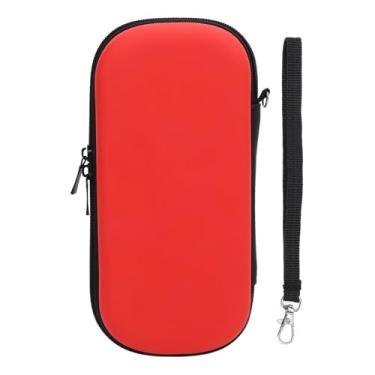 Imagem de Dpofirs Caso EVA Rígido para o Console do PS 3000 | Slots de Pu Pu à Prova de água, 5 Slots de Cartucho de Jogo, Cinta de Pulso e Bolso de Malha para Acessórios (Vermelho)
