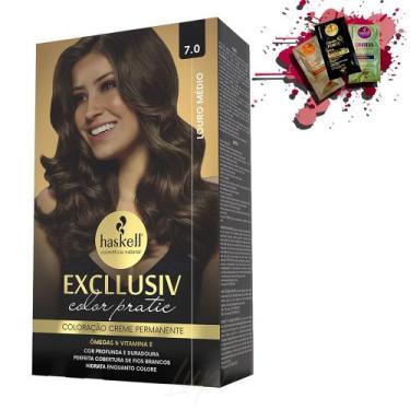 Imagem de Coloracao 7.0 Haskell Excllusiv Color Pratic Louro Medio