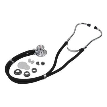 Imagem de Estetoscópio Rappaport Premium Profissional Tubo Duplo Cor Preto