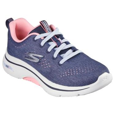 Imagem de Skechers Go Walk Arch Fit 2.0 Vivid Sunset Feminino, Azul-marinho, 6 US