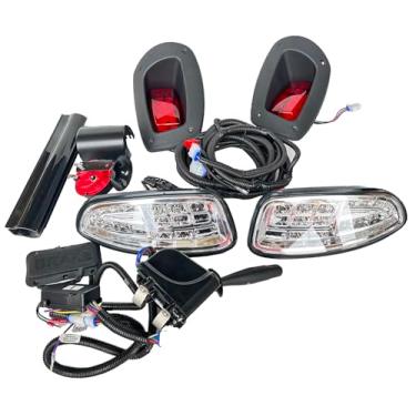 Imagem de Dr.Acces Kit completo de luzes LED EZGO RXV compatível com luzes de seta, pisca-pisca de perigo, buzina e freio, serve para carrinho de golfe RXV Gas & Electric 2008-2015