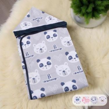 Imagem de Toalha De Banho Para Bebe Estampada Com Capuz Menino Menina - Maria's 