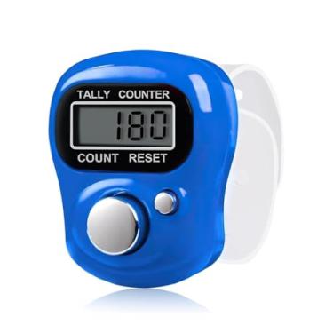 Imagem de Contador Digital Eletrônico Portátil Manual, Contador de Pessoas e Estoque, com Pulseira para Dedo