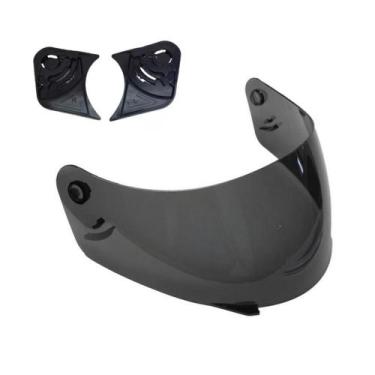 Imagem de Viseira Capacete Ebf New Spark E0x Fumê 2.2mm Mais Reparo Fixação Vise