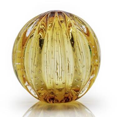 Imagem de Peso Em Cristal Murano Âmbar - São Marcos 15cm