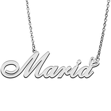 Imagem de RONKAH Colar personalizado com nome personalizado com coração colar de nome personalizado para mulheres, colar de moda pessoal, melhor presente para menina, mãe, filha, amizade, Natal, aniversário,