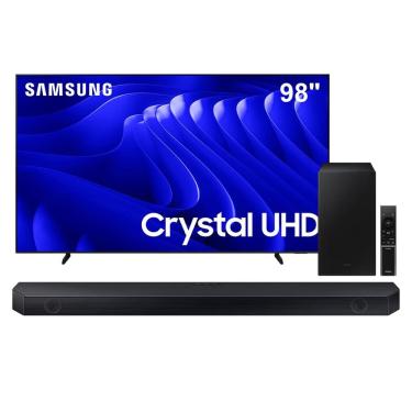 Imagem de Conjunto Smart TV 98” 4K Samsung Crystal UHD UN98DU9000 + Soundbar Samsung HW-Q600C 360W Bluetooth Dolby Atmos 