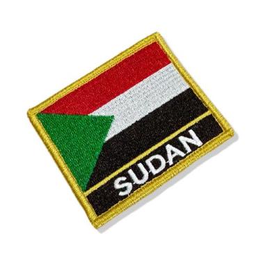 Imagem de BP0423N-001 Bandeira Sudão Patch Bordado 7,5x6,3cm - BR44