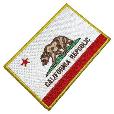 Imagem de BE0194T21 Bandeira California Patch Bordado Termo Adesivo - BR44
