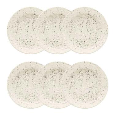 Imagem de Conjunto De Pratos Fundos 06 Peças Flat Chuvisco Oxford