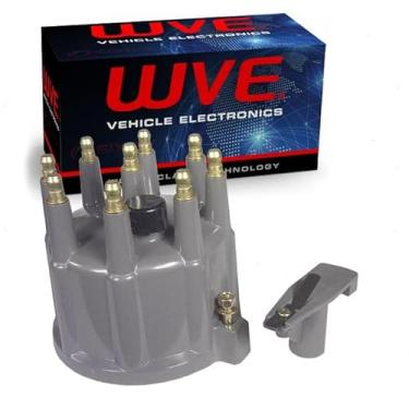 Imagem de Kit de tampa e rotor de distribuidor Wells WVE compatível com Dodge B150 B1500 B250 B2500 B350 B3500 D150 D250 D350 Dakota Durango R 5.2L 5.9L V8 1992-2003