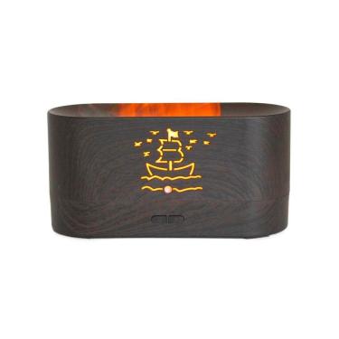 Imagem de Difusor Aromatizador Umidificador De Ar Oleos Essenciais Fogueira Mogno