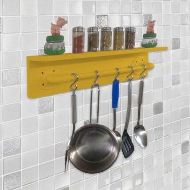Imagem de Prateleira Para Temperos E Suporte Utensílios E Panelas Cozinha Estilo