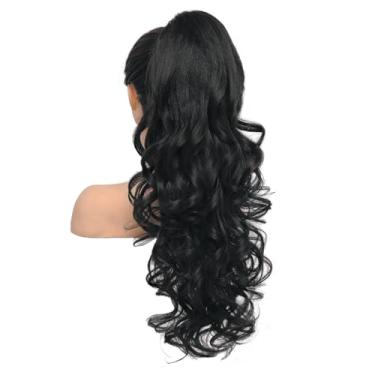 Imagem de Earfodo Extensão De Rabo Cavalo, 24" Comprimento, Cacheado, Ondulado, Com Garra, Aplique Cabelo Fofo Para Mulheres, Uso Diário Em Festas