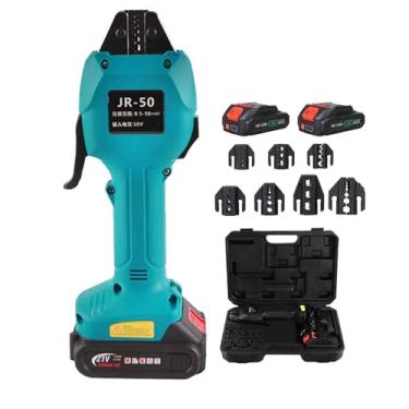 Imagem de CNAOHGHN 16 Kn Alicate De Crimpagem De Terminais De Cabo EléTrico De 18 V Por Bateria, Com 1/2 Bateria E Caixa De Armazenamento, Alcance De Crimpagem De 0,5 A 50 Mm², Crimpagem RáPida De 1,5 S