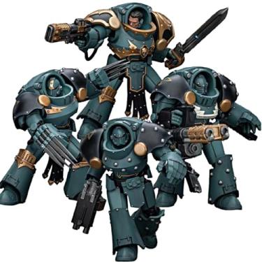 Imagem de JOYTOY 1/18 Action Figure Warhammer 40k The Horus Heresy Sons of Horus Tartaros Terminator Squad Set of 4 Figures 5.59inch Movable Model Collectible Figurine Gifts