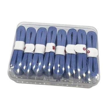 Imagem de UGPLM Fita adesiva para raquete de tênis, 8 peças, cabo acolchoado, confortável, seca, absorvente de suor, antiderrapante para raquete de, Azul