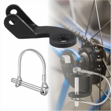 Imagem de Engate de reboque de bicicleta - Acessório de acoplador de aço de 12,2 mm compatível com Burley Bee e modelos mais antigos, funciona com freios a disco (135°)
