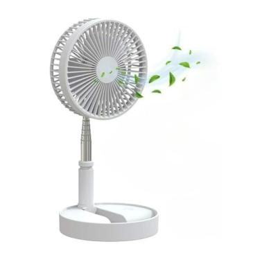 Imagem de Ventilador Portátil Dobrável 4 Velocidades Recarregável USB Retrátil Silencioso