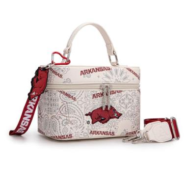 Imagem de Montana West X NCAA Bolsa tiracolo feminina designer bolsas esportivas alça superior, bolsa de mão com alça ajustável, Afu-bege