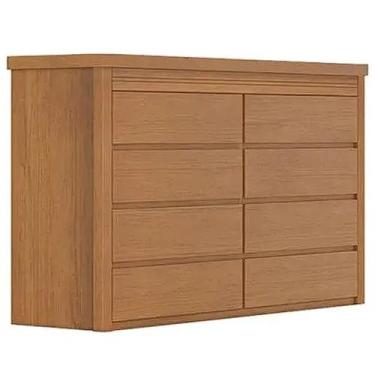 Imagem de Cômoda Pacioli 8 Gavetas Bettio Cor Rubi - Estrela Móveis