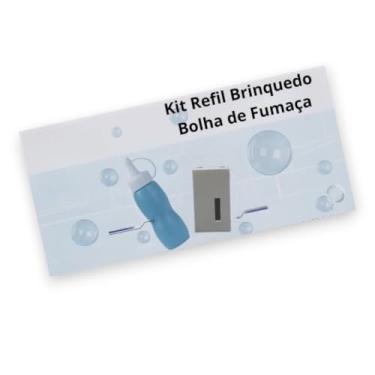 Imagem de Varinha Magica Bolha De Sabao Com Fumaça Brinquedo Lança(Kit Refil Azul)