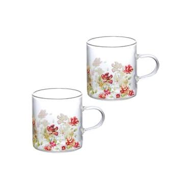 Imagem de Jogo de Canecas Hauskraft Le Jardin em Vidro Borosilicato 125ml - 2 Peças