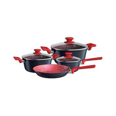 Imagem de Conjunto de Panelas 4 Peças Euro Colorstone Antiaderente, Tampas de Vidro e Cabos de Baquelite - Titânio