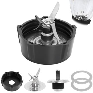 Imagem de Lâmina de liquidificador para Oster Osterizer com junta de anel de vedação 4902 Kit de pinos de acoplamento inferior compatível com o kit de substituição de pote de vidro Oster Blender