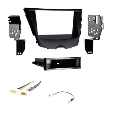 Imagem de Kit de instalação estéreo de carro Din único, chicote de fios e adaptador de antena de rádio AM/FM - apenas veículos amplificadores externos de fábrica: feito para Hyundai Veloster 2012 2013 2014 2015