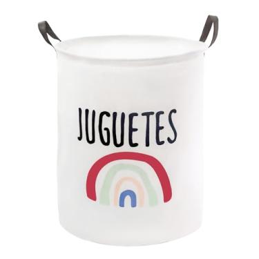 Imagem de Mziart Cesto de roupa infantil para meninas, meninos, cesto de roupa suja para bebês, impermeável, dobrável, grande, cesto de brinquedo, decoração de casa, cestas de presente para banheiro, quarto, 40