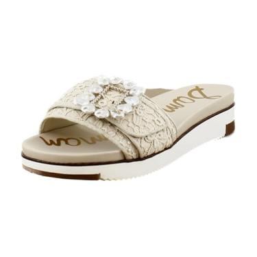 Imagem de Sam Edelman Sandália feminina Ariane Slide, Marfim/renda natural, 39