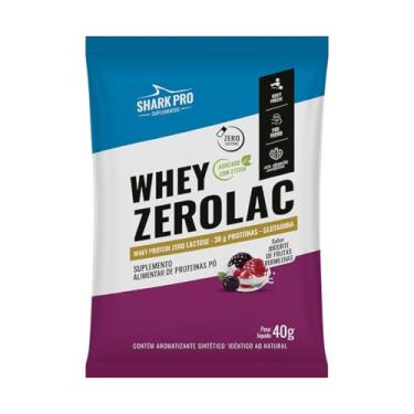 Imagem de Whey Zerolac - 1 Sachê 40gr Iogurte de Frutas Vermelhas - Shark Pro