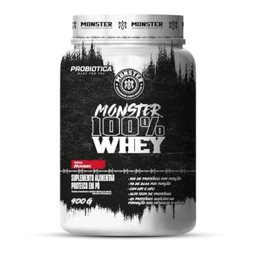 Imagem de Probioótica 100% Whey Linha Monster - Pote 900g Morango
