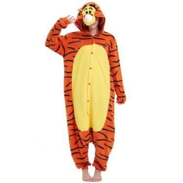 Imagem de Pijama Beauty Shine, macacão adulto unissex, Tigger Cosplay