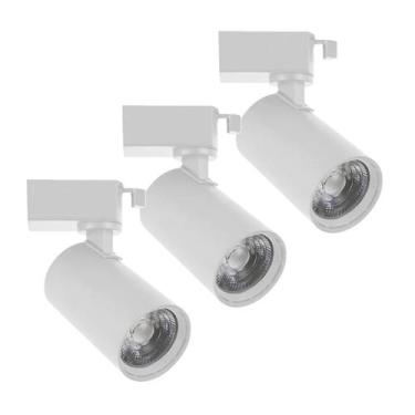 Imagem de Kit 3 black & decker spot led trilho 10w 2700k branco - BLACK&DECKER