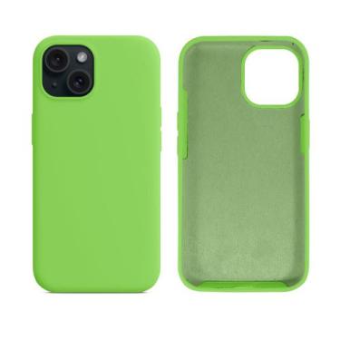 Imagem de Capinha Compatível com iPhone 15 Silicone com Interior Aveludado Premi