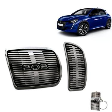 Imagem de Pedaleira Automático Em Aço Inox Peugeot 208 2021 Preto