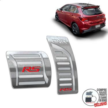 Imagem de Pedaleira Automático Aço Inox Chevrolet Onix RS Prata