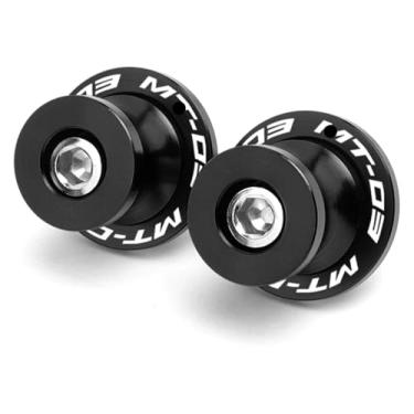 Imagem de BYYINGSUS Compatível com MT03 MT09 MT10 MT 03 09 10 Mt03 Mt09 Mt10 Bobinas de braço oscilante parafusos de suporte deslizantes acessórios de motocicleta de braço oscilante de 6 mm (preto MT03)