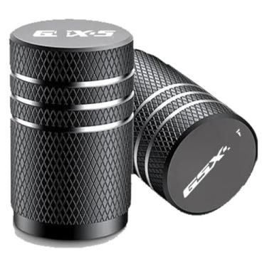 Imagem de Acessórios de tampas de haste de válvula de pneu de roda CNC compatíveis com S&uzuki GSX-S GSXS 125 150 750 1000/F/ABS GSX-S125 GSX-S750 GSX-S1000 (preto1)