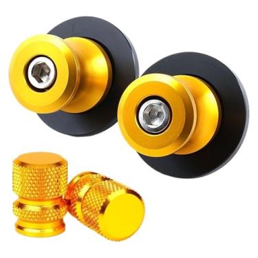 Imagem de BYYINGSUS Acessórios de motocicleta Acessórios de bobinas deslizantes de braço oscilante Parafusos de suporte de 6 mm compatíveis com Y&AMAHA MT09 Tracer MT-09 SP 2017-2024 (ouro combinado)