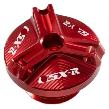 Imagem de Compatível com GSXR GSX-R 600 750 1000 1000 R/X Gsx-r1000 GSXR 2003-2023 Acessórios de proteção da tampa de enchimento de combustível do motor de motocicleta (GSXR vermelho)