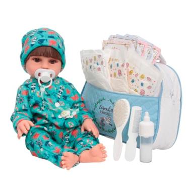 Imagem de Bebê Reborn Boneco Realista Menino Bolsa Kit Acessórios
