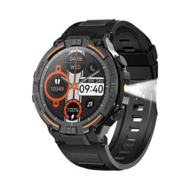 Imagem de Relógio Inteligente Militar Masculino À Prova D'Água Com Lanterna LED,