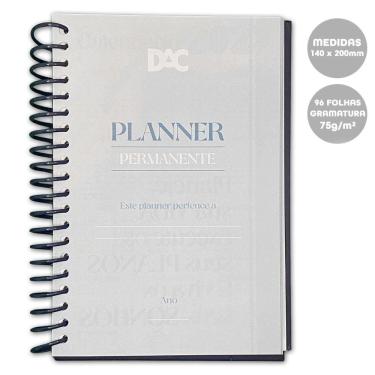 Imagem de Planner Permanente A5 Com Espiral Dac Vision Azul 96Fls 75G